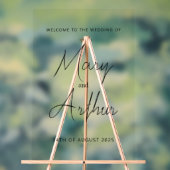 Mary Minimalist Wedding Acryl Welkomstbord Bord (Neutraal)