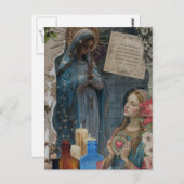 Mary Mixed Media Collage Briefkaart (Voorkant / Achterkant)