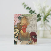 Mary Mixed Media Collage Briefkaart (Staand voorkant)