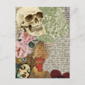 Mary Mixed Media Collage Briefkaart (Voorkant)