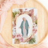 Mary Modern katholieke begrafenis Memorial Prayer  Folie Wenskaart