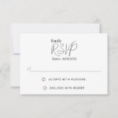 Mary - Moderne minimalistische RSVP Kaartje (Voorkant)