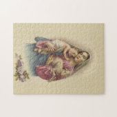 Mary Moeder Baby Jesus Lamb zonder blote maagd Legpuzzel (Horizontaal)