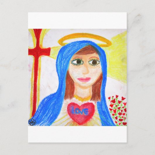 Mary, moeder van de liefde briefkaart (Voorkant)