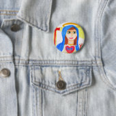Mary, moeder van de liefde ronde button 5,7 cm (In situ)