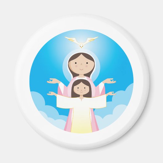 Mary Moeder van God Magneet (Voorkant)