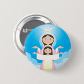 Mary Moeder van God Ronde Button 5,7 Cm (Voorkant /achterkant)