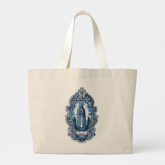 Mary moeder van jesus, Fatima sanctuary azulejos Grote Tote Bag (Achterkant)