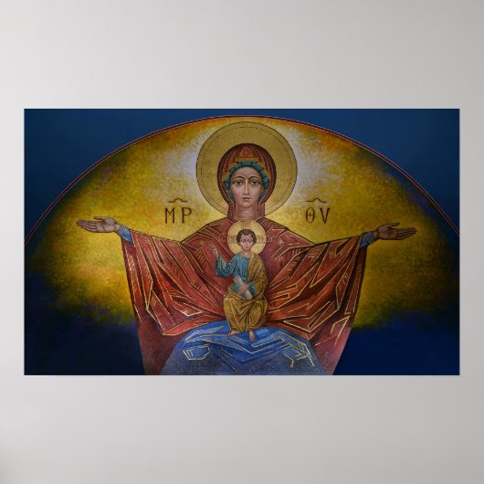 Mary, moeder van Jezus, Theotokos Poster (Voorkant)
