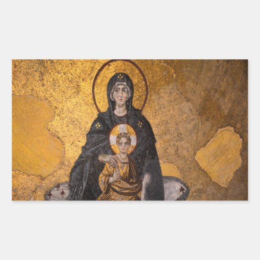 Mary, moeder van Jezus, Theotokos Rechthoekige Sticker (Voorkant)
