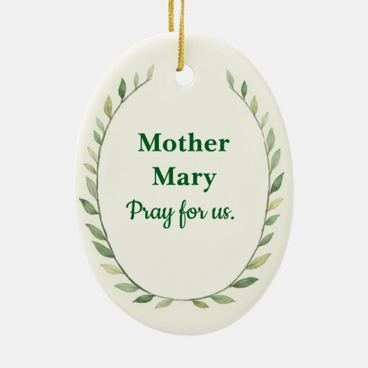 Mary Mother of God Peace and Blessings Scripture Keramisch Ornament (Achterkant)