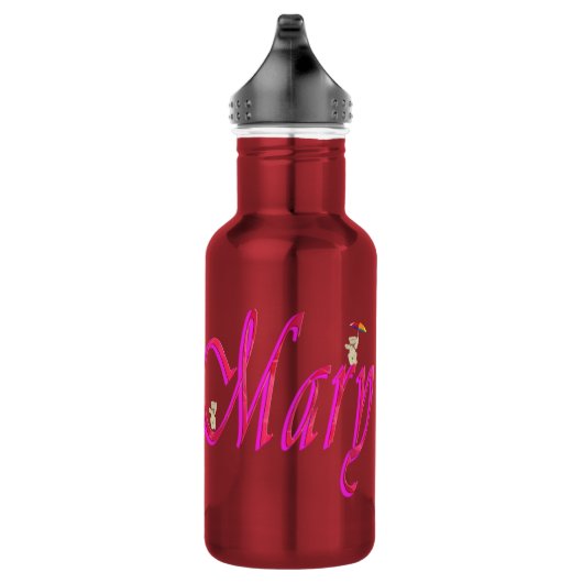 Mary, naam, Logo, herbruikbare waterfles voor meis (Rechts)