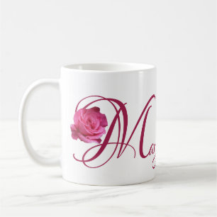  Mary naam roze rozenbloemen boho Koffiemok