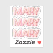 Mary Name in Ggloed Neon Lights x3 Sticker (Vel)