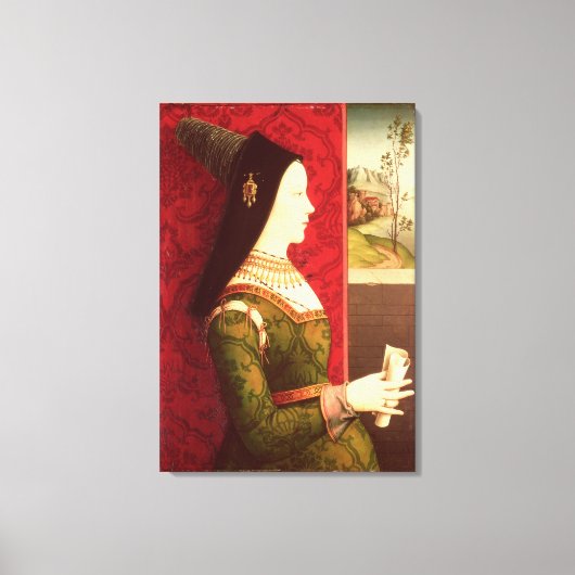Mary of Burgundy dochter van Charles the Bold Canvas Afdruk (Voorkant)