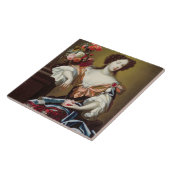 Mary of Modena (1658-1718), c.1680 (olie op doek) Tegeltje (Zijkant)