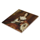 Mary of Modena (1658-1718), c.1685 (olie op doek) Tegeltje (Zijkant)
