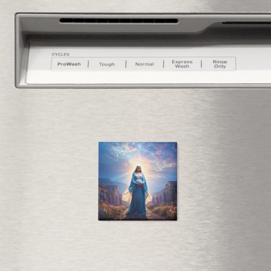 Mary of Nazareth Walking Alone – Christian Artwork Magneet (Insitu (Vaatwasser))