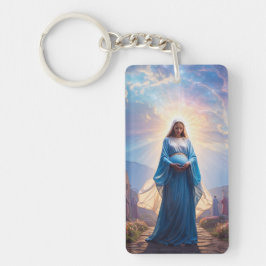 Mary of Nazareth Walking Alone – Christian Artwork Sleutelhanger