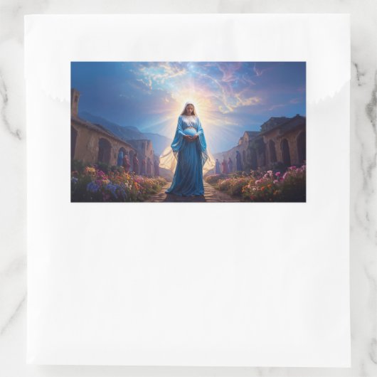 Mary of Nazareth Walking Alone Rechthoekige Sticker (Tas)