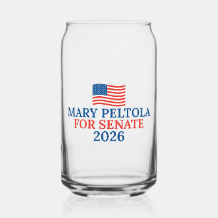 Mary Peltola voor Senaat 2026 Alaska Verkiezing Blikvorm Glas