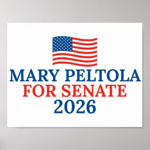 Mary Peltola voor Senaat 2026 Alaska Verkiezing Poster