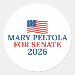 Mary Peltola voor Senaat 2026 Alaska Verkiezing Ronde Sticker