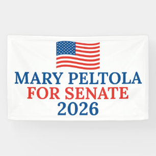 Mary Peltola voor Senaat 2026 Alaska Verkiezing Spandoek
