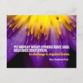 Mary Pettibone Poole Inspirerend quote "Brains" Briefkaart (Voorkant)