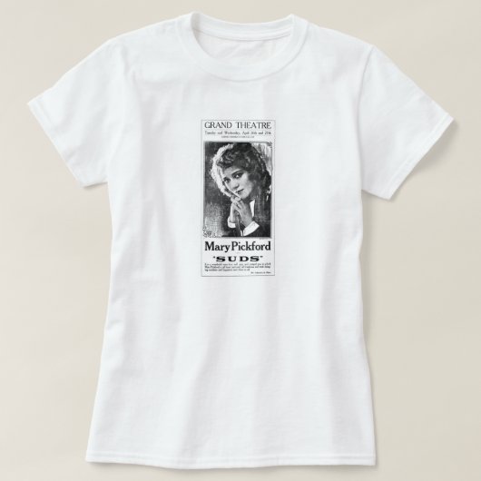 Mary Pickford 1920  film en T-shirt (Design voorkant)