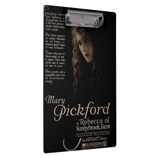 Mary Pickford 1920 stomme filmexposante advertenti Klembord (Rechts)