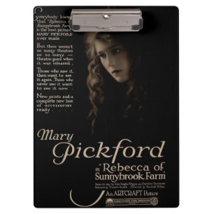 Mary Pickford 1920 stomme filmexposante advertenti Klembord