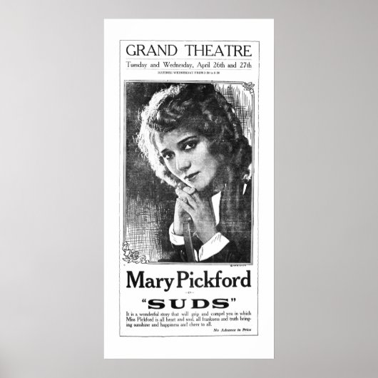Mary Pickford 1921 film en poster (Voorkant)