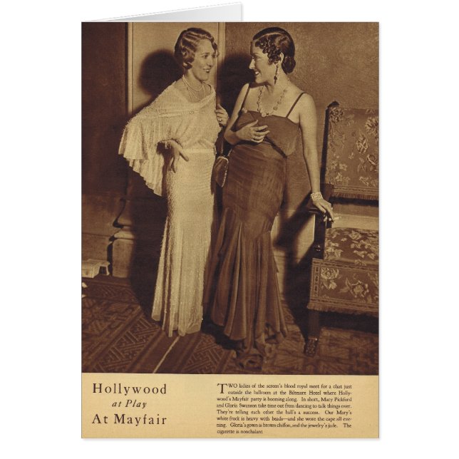 Mary Pickford & Gloria Swanson op een feestje (Voorkant)