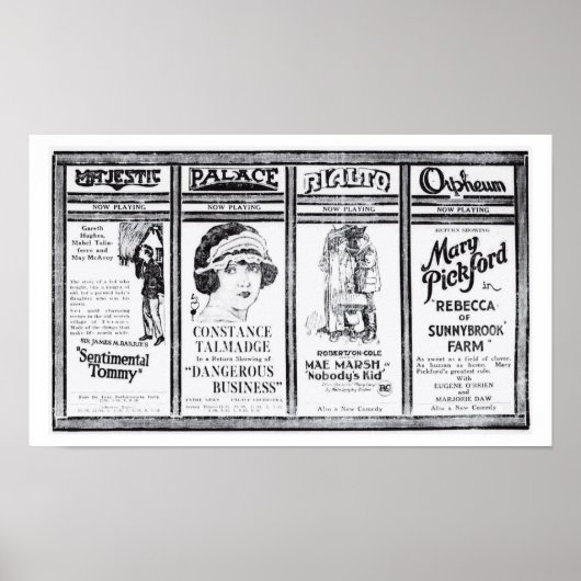 Mary Pickford Mae Marsh Constance Talmadge 1921 en Poster (Voorkant)