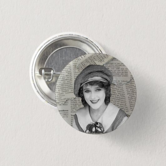Mary Pickford Nymphet Button (Voorkant /achterkant)