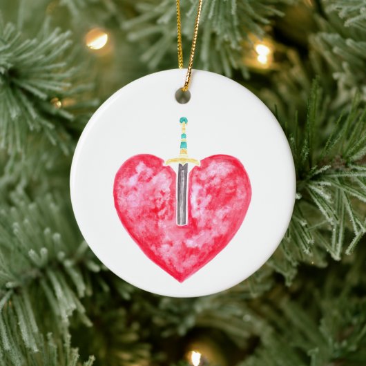Mary/Pierced Heart - Jesse Tree Keepomwille Orname Keramisch Ornament (Boom)