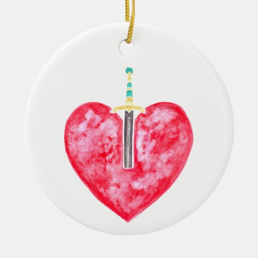 Mary/Pierced Heart - Jesse Tree Keepomwille Orname Keramisch Ornament (Voorkant)