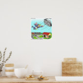 Mary Poppins Umbrella Funny Collectible Art Poster (Keuken)