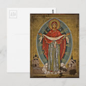 Mary Protector Theotokos Briefkaart (Voorkant / Achterkant)