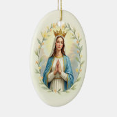 Mary Queen of Heaven God's Peace and Blessings Keramisch Ornament (Rechts)
