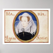 Mary Queen of Scots (1542-87) (gouache on vellum) Poster (Voorkant)