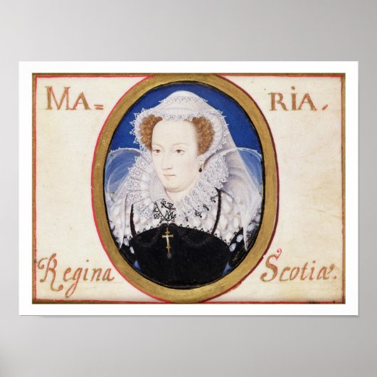 Mary Queen of Scots (1542-87) (gouache on vellum) Poster (Voorkant)