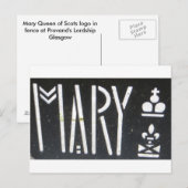 Mary Queen of Scots logo in hek bij Provand's Lor Briefkaart (Voorkant / Achterkant)