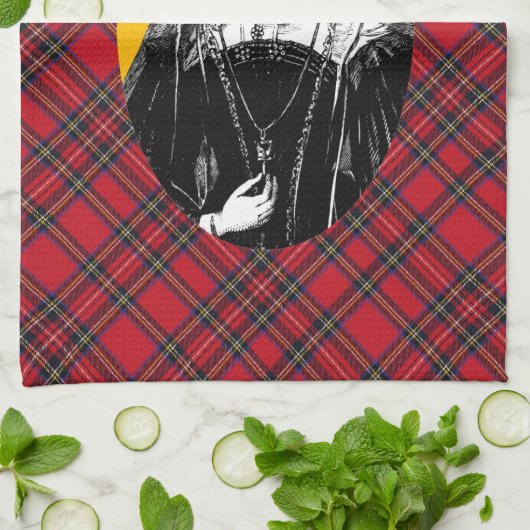 Mary Queen of Scots Stuart Tartan Tea Towel Theedoek (Gevouwen)