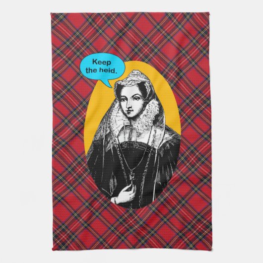 Mary Queen of Scots Stuart Tartan Tea Towel Theedoek (Verticaal)