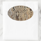 MARY QUEEN VAN SCOTS ANCIENT COIN OVALE STICKER (Tas)