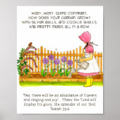 Mary Quite Contrary met Schriftuur Poster (Voorkant)