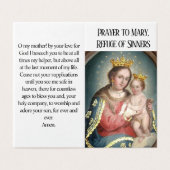 Mary, Refuge of Sinners Prayer Card  Kaart (Buitenkant ongevouwen)