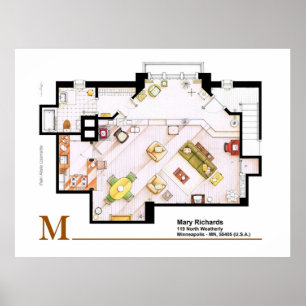 Mary Richards apt van The Mary Tyler Moore Show Poster